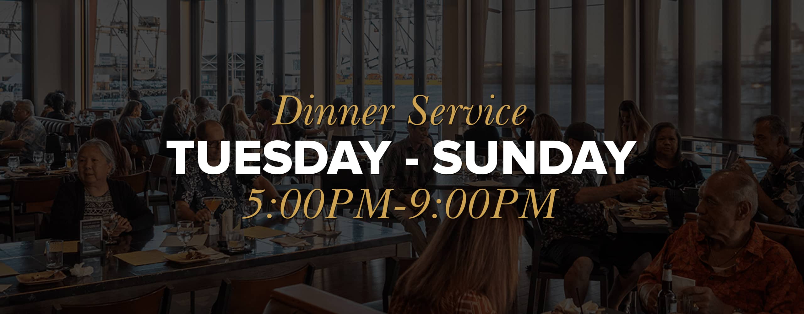 Dinner Service - Upstairs at Pier 38